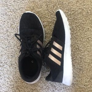 Black/Rose Gold Adidas Running Shoes